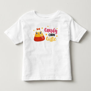かわいい女の子のハロウィンTシャツ キャンディコーンカットーキッズハロウィンシャツ トドラーTシャツ