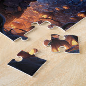 かわいい女の子のハロウィーンをトリックまたは治療 ジグソーパズル (側面)