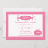 かわいい女の子のバレリーナの誕生日のパーティの招待状 招待状 (正面)