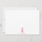 かわいい女の子のバレリーナの誕生日のパーティの招待状 招待状 (裏面)