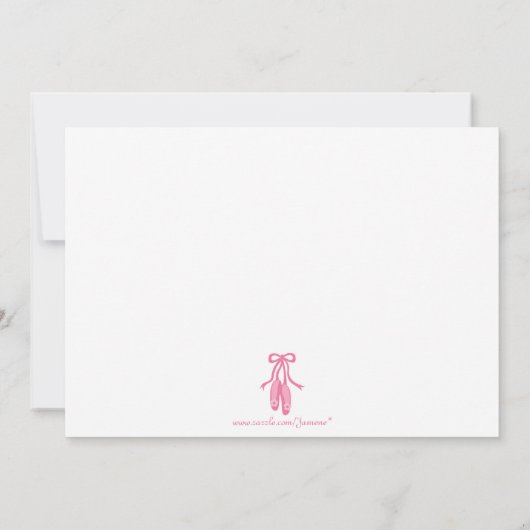 かわいい女の子のバレリーナの誕生日のパーティの招待状 招待状 (裏面)