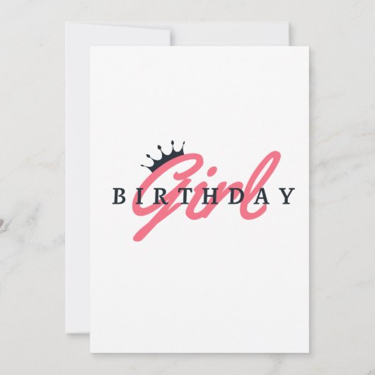 かわいい女の子のパイロットフライ飛行機ガーリー、ピンクの誕生日 招待状 (裏面)