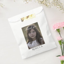 かわいい女の子のパーソナライズされた誕生日の写真の好意バッグ フェイバーバッグ