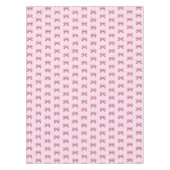 かわいい女の子のピンクのサテンエステティックなリボン柄 テーブルクロス (正面)