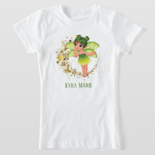 かわいい女の子のファンタジーのおとぎで、名前Tシャツ Tシャツ