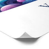 かわいい女の子のファンタジーユニコーン追加文字 ポスター (角)