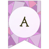 かわいい女の子のブタのハッピーバースデーの旗布 バンティングフラッグ (第3の旗)