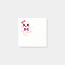 かわいい女の子のブー！おばけ ポストイット