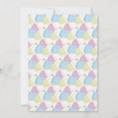 かわいい女の子のプールパーティー誕生日 招待状 (裏面)