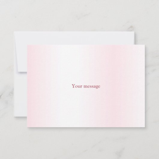 かわいい女の子のベビークマパイロットピンク飛行機の美しい サンキューカード (裏面)