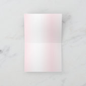 かわいい女の子のベビークマパイロットピンク飛行機の美しい サンキューカード (内部)