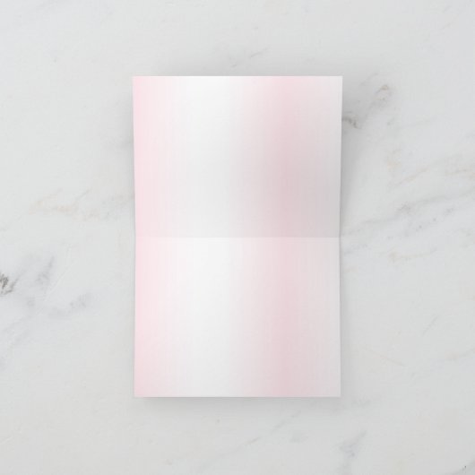 かわいい女の子のベビークマパイロットピンク飛行機の美しい サンキューカード (内部)