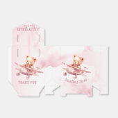 かわいい女の子のベビークマパイロットピンク飛行機の美しい フェイバーボックス (折り畳みなし)