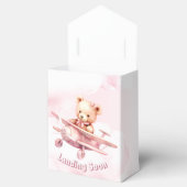 かわいい女の子のベビークマパイロットピンク飛行機の美しい フェイバーボックス (オープン)