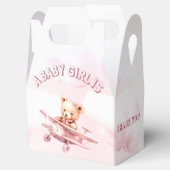 かわいい女の子のベビークマパイロットピンク飛行機の美しい フェイバーボックス (オープン)