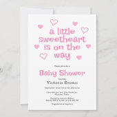 かわいい女の子のベビーシャワー招待状 招待状 (正面)