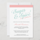 かわいい女の子のベビーシャワー 招待状 (正面)