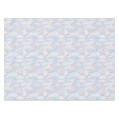 かわいい女の子のベビーユニコーンピンク紫の金ゴールドパーティー テーブルクロス (正面(横))