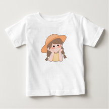かわいい女の子のベビーTシャツ