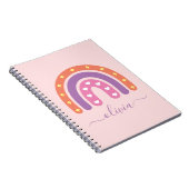 かわいい女の子のボホー レインボー名前 ノートブック (右側)