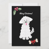 かわいい女の子のマルチーズ犬カスタマイズ シーズンカード (正面)