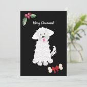 かわいい女の子のマルチーズ犬カスタマイズ シーズンカード (スタンド正面)