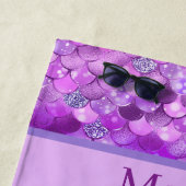 かわいい女の子のマーメイドの名前 ビーチタオル (インサイチュ)