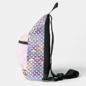 かわいい女の子のマーメイドファンタジーの名前を追加 スリングバッグ (右)