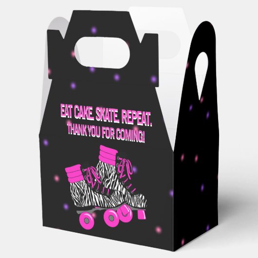 かわいい女の子のローラースケート誕生日パーティー フェイバーボックス (オープン)