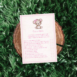 かわいい女の子の下でゲームのカード 招待状