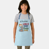 かわいい女の子の世界の最高のクッキーベーカー名を追加 エプロン (インサイチュ)