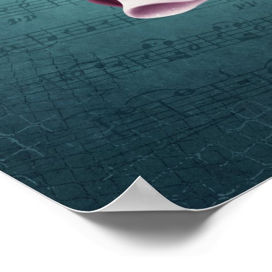 かわいい女の子の人形イラストレーション ポスター (角)