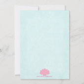 かわいい女の子の人魚の誕生日のパーティの招待状 招待状 (裏面)