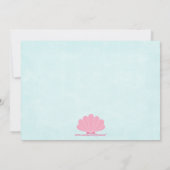 かわいい女の子の人魚の誕生日パーティーの招待 招待状 (裏面)