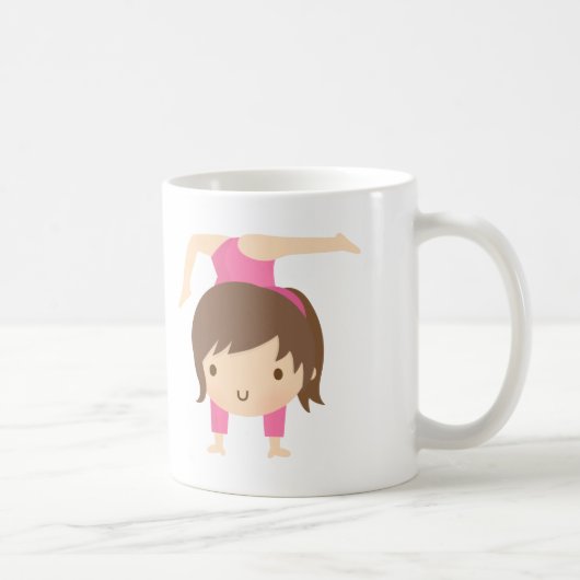 かわいい女の子の体操ポーズ コーヒーマグカップ (右)