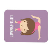 かわいい女の子の体操ポーズ マグネット (横)
