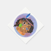 かわいい女の子の先住民アメリカのプリンセス衣装F スタンダードカクテルナプキン (角)