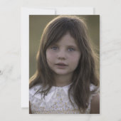 かわいい女の子の写真の誕生日パーティーの招待 招待状 (裏面)