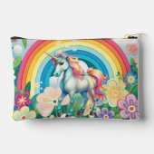 かわいい女の子の名前のユニコーンファンタジー アクセサリーポーチ (裏面)