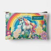 かわいい女の子の名前のユニコーンファンタジー アクセサリーポーチ (正面)