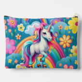 かわいい女の子の名前のユニコーンファンタジー アクセサリーポーチ (裏面)