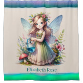 かわいい女の子の妖精の名前 シャワーカーテン (正面)