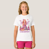 かわいい女の子の妖精の誕生日パーティー Tシャツ (正面フル)