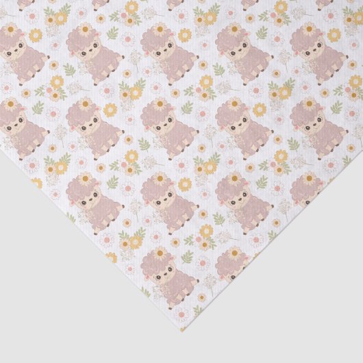 かわいい女の子の子羊  薄葉紙 (詳細)