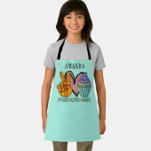 かわいい女の子の平和ラブカップケーキ名を追加 エプロン (インサイチュ)