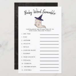 かわいい女の子の幽霊ベビー単語スクランブルゲーム