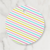 かわいい女の子の復活祭の誕生日パーテパーソナライズされたィー フェイバータグ (裏面)