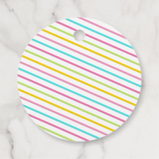 かわいい女の子の復活祭の誕生日パーテパーソナライズされたィー フェイバータグ (裏面)