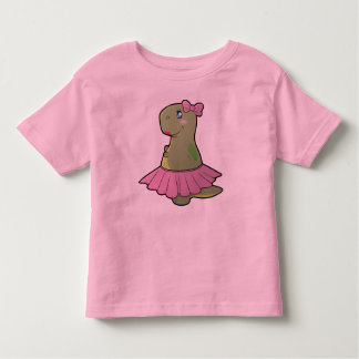 かわいい女の子の恐竜Tレックス トドラーTシャツ