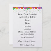 かわいい女の子の招待状 招待状 (裏面)